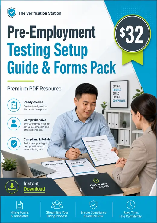 Pre-Employment Testing Setup Guide & Forms Pack cover