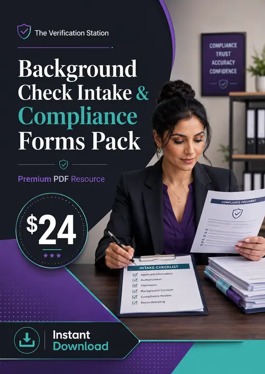 Background Check Intake & Compliance Forms Pack cover