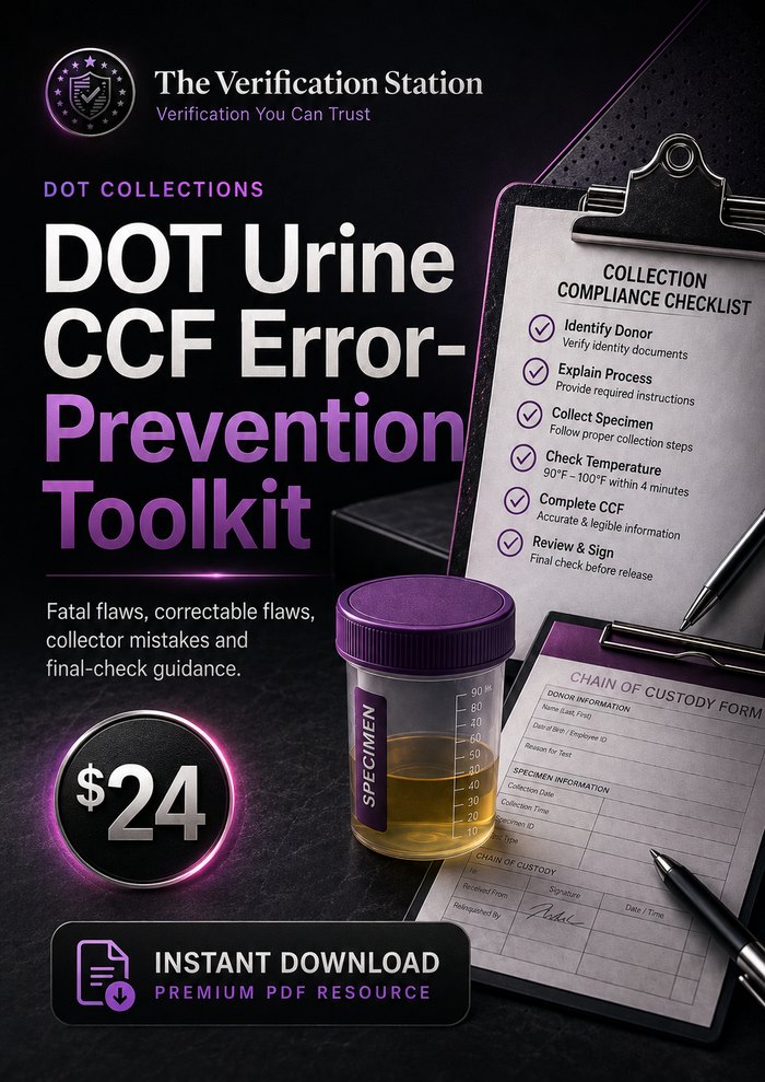 DOT Urine CCF Error-Prevention Toolkit cover
