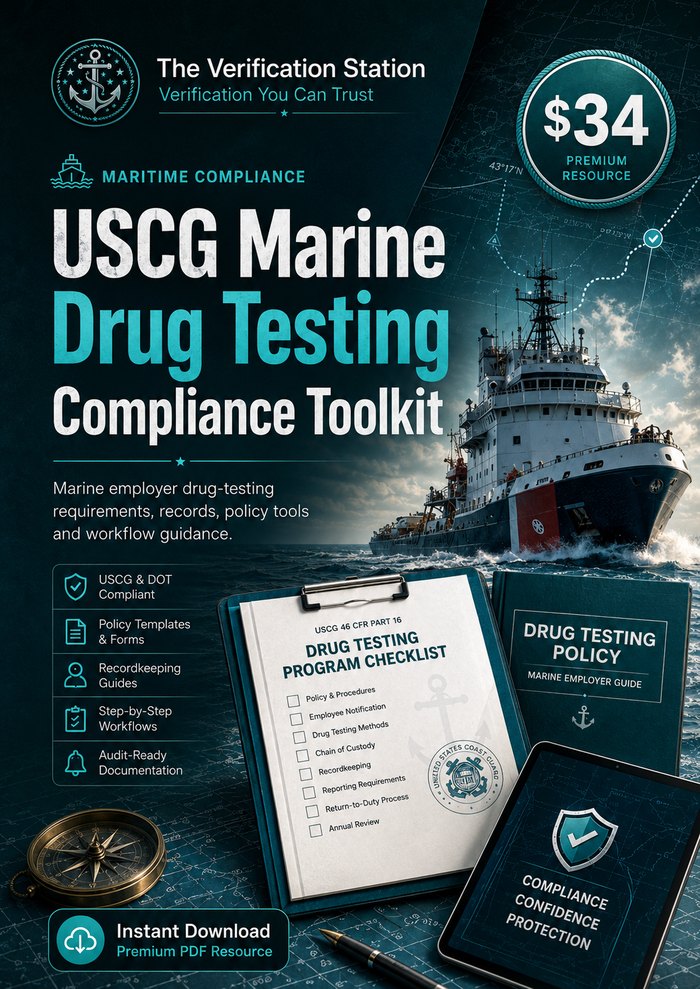 USCG Marine Drug Testing Compliance Toolkit cover